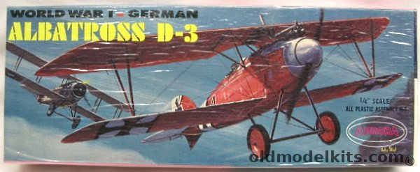 Aurora 1/48 Albatross D-3 - (Albatros DIII), 104-100 plastic model kit